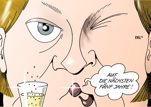 Cartoon: Fünf Jahre Merkel (medium) by Erl tagged merkel,angela,bundeskanzlerin,deutschland,fünf,jahre,angela merkel,bundeskanzlerin,deutschland,angela,merkel