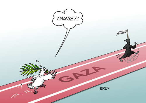 Cartoon: Gazastreifen (medium) by Erl tagged nahost,krieg,israel,hamas,palästinenser,gaza,gewalt,feuerpause,frieden,tod,sensenmann,friedenstaube,laufbahn,nahost,krieg,israel,hamas,palästinenser,gaza,gewalt,feuerpause,frieden,tod,sensenmann,friedenstaube,laufbahn