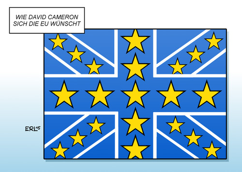 Cartoon: GB EU (medium) by Erl tagged eu,großbritannien,gb,uk,referendum,austritt,bedingungen,verbleib,reformen,prmierminister,david,cameron,flagge,karikatur,erl,eu,großbritannien,gb,uk,referendum,austritt,bedingungen,verbleib,reformen,prmierminister,david,cameron,flagge,karikatur,erl