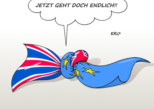 Cartoon: GB EU (medium) by Erl tagged karikatur,verbundenheit,flagge,reisefreiheit,finanzen,handel,verflechtung,modalitäten,verträge,uneinigkeit,schwierigkeiten,streit,umsetzung,zeitplan,eu,austritt,großbritannien,brexit,erl,brexit,großbritannien,austritt,eu,umsetzung,schwierigkeiten,uneinigkeit,verträge,modalitäten,verflechtung,handel,finanzen,reisefreiheit,flagge,verbundenheit,karikatur,erl