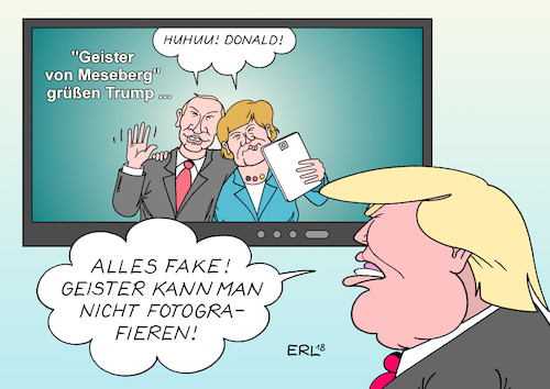 Cartoon: Geister von Meseberg (medium) by Erl tagged politik,bundeskanzlerin,angela,merkel,schloß,meseberg,besuch,präsident,russland,wladimir,putin,entfremdung,krim,ostukraine,annäherung,donald,trump,usa,rechtspopulismus,nationalismus,wirtschaftskrieg,sanktionen,geist,geister,selfie,fotografieren,foto,fake,lüge,wahrheit,karikatur,erl,politik,bundeskanzlerin,angela,merkel,schloß,meseberg,besuch,präsident,russland,wladimir,putin,entfremdung,krim,ostukraine,annäherung,donald,trump,usa,rechtspopulismus,nationalismus,wirtschaftskrieg,sanktionen,geist,geister,selfie,fotografieren,foto,fake,lüge,wahrheit,karikatur,erl