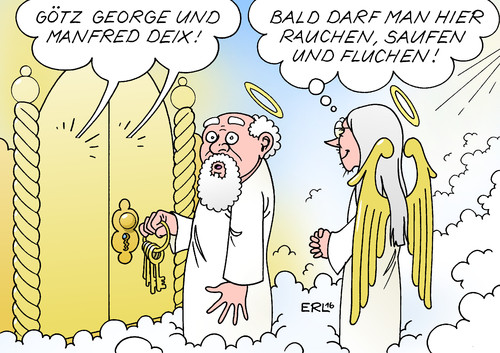 Cartoon: Götz George Manfred Deix (medium) by Erl tagged götz,george,schauspieler,schimanski,fernsehen,film,theater,manfre,deix,zeichner,cartoonist,karikaturist,tod,himmel,petrus,engel,rauchen,saufen,fluchen,scheiße,kunst,künstler,karikatur,erl,götz,george,schauspieler,schimanski,fernsehen,film,theater,manfre,deix,zeichner,cartoonist,karikaturist,tod,himmel,petrus,engel,rauchen,saufen,fluchen,scheiße,kunst,künstler,karikatur,erl