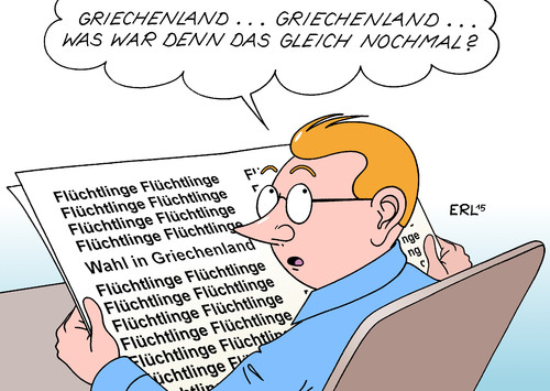 Cartoon: Griechenland (medium) by Erl tagged griechenland,wahl,regierung,schulden,krise,euro,eu,ezb,iwf,esm,sparkurs,sparauflagen,tsipras,schlagzeilen,flüchtlinge,flüchtlingskrise,zeitung,karikatur,erl,griechenland,wahl,regierung,schulden,krise,euro,eu,ezb,iwf,esm,sparkurs,sparauflagen,tsipras,schlagzeilen,flüchtlinge,flüchtlingskrise,zeitung,karikatur,erl