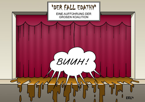 Cartoon: GroKo-Theater (medium) by Erl tagged regierung,regierungskoalition,große,koalition,cdu,csu,spd,fall,edathy,information,weitergabe,rücktritt,friedrich,plaudern,oppermann,rache,misstrauen,theater,groko,aufführung,regierung,regierungskoalition,große,koalition,cdu,csu,spd,fall,edathy,information,weitergabe,rücktritt,friedrich,plaudern,oppermann,rache,misstrauen,theater,groko,aufführung