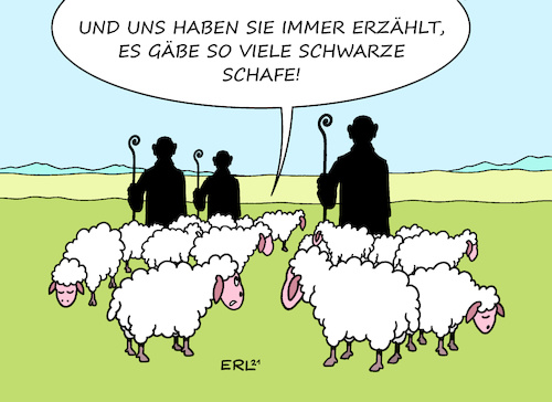 Cartoon: Gutachten (medium) by Erl tagged politik,religion,kirche,katholisch,gutachten,vertuschung,sexueller,missbrauch,priester,geistliche,bistum,erzbistum,köln,schwarze,hirten,schafe,karikatur,erl,politik,religion,kirche,katholisch,gutachten,vertuschung,sexueller,missbrauch,priester,geistliche,bistum,erzbistum,köln,schwarze,hirten,schafe,karikatur,erl