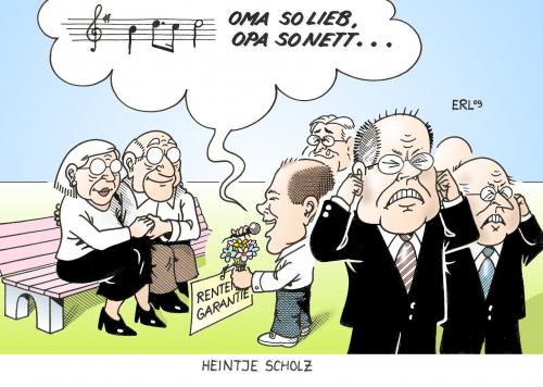 Cartoon: Heintje Scholz (medium) by Erl tagged renten,garantie,rentner,schmeicheln,olaf,scholz,steinmeier,steinbrück,blüm,heintje,schlager,schnulze,oma,opa,renten,rente,rentner,garantie,schmeicheln,olaf scholz,steinmeier,steinbrück,heintje,schlager,schnulze,oma,opa,alt,alter,senioren,olaf,scholz,renten garantie,debatte,heintje scholz