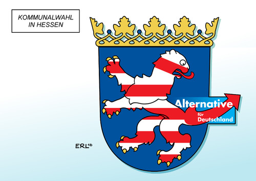 Cartoon: Hessen (medium) by Erl tagged hessen,kommunalwahl,kommune,stadt,gemeinde,wahl,afd,rechtspopulismus,rechtsextremismus,drittstärkste,karft,erschrecken,löwe,wappen,altparteien,cdu,spd,grüne,fdp,bundesland,karikatur,erl,hessen,kommunalwahl,kommune,stadt,gemeinde,wahl,afd,rechtspopulismus,rechtsextremismus,drittstärkste,karft,erschrecken,löwe,wappen,altparteien,cdu,spd,grüne,fdp,bundesland,karikatur,erl