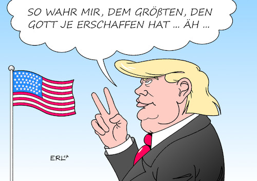 Cartoon: Inauguration 2 (medium) by Erl tagged donald,trump,praesident,usa,amtsantritt,inauguration,rechtspopulismus,sexismus,rassismus,welt,erde,angst,befuerchtungen,schwur,schwören,amtseid,gott,hilfe,karikatur,erl,illustration,politik,donald,trump,praesident,usa,amtsantritt,inauguration,rechtspopulismus,sexismus,rassismus,welt,erde,angst,befuerchtungen,schwur,schwören,amtseid,gott,hilfe,karikatur,erl