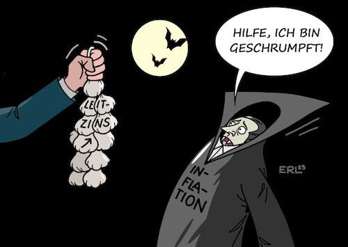 Cartoon: Inflation (medium) by Erl tagged politik,finanzen,geld,inflation,ezb,erhöhung,leitzins,energiekrise,preistreiber,energiepreise,sinken,knoblauch,vampir,blutsauger,schrumpfen,karikatur,erl,politik,finanzen,geld,inflation,ezb,erhöhung,leitzins,energiekrise,preistreiber,energiepreise,sinken,knoblauch,vampir,blutsauger,schrumpfen,karikatur,erl