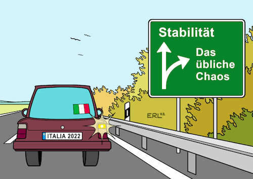 Cartoon: Italien (medium) by Erl tagged politik,italien,angebot,rücktritt,mario,draghi,parteilos,ministerpräsident,staatspräsident,sergio,mattarella,senat,unterstützung,abstimmung,enthaltung,movimento,stelle,fünf,sterne,bewegung,lega,matteo,salvini,forza,italia,silvio,berlusconi,verantwortungslosigkeit,instabilität,kurs,rechts,auto,blinken,karikatur,erl,politik,italien,angebot,rücktritt,mario,draghi,parteilos,ministerpräsident,staatspräsident,sergio,mattarella,senat,unterstützung,abstimmung,enthaltung,movimento,stelle,fünf,sterne,bewegung,lega,matteo,salvini,forza,italia,silvio,berlusconi,verantwortungslosigkeit,instabilität,kurs,rechts,auto,blinken,karikatur,erl