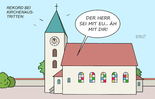 Cartoon: Kirchenaustritte (medium) by Erl tagged politik,religion,glaube,kirche,katholisch,zahl,kirchenaustritte,rekord,pfarrer,gottesdienst,gläubige,karikatur,erl,politik,religion,glaube,kirche,katholisch,zahl,kirchenaustritte,rekord,pfarrer,gottesdienst,gläubige,karikatur,erl