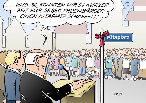 Cartoon: Kitaplatz (medium) by Erl tagged kita,platz,kitaolatz,garantie,kleinkind,baby,säugling,kind,betreuung,beruf,qualität,quantität,trick,tricks,bund,länder,kommunen,gemeinden,familie,kita,platz,kitaolatz,garantie,kleinkind,baby,säugling,kind,betreuung,beruf,qualität,quantität,trick,tricks,bund,länder,kommunen,gemeinden,familie