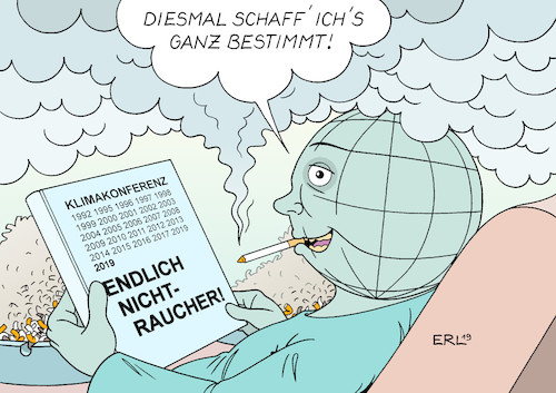 Cartoon: Klimakonferenz (medium) by Erl tagged politik,klima,klimakonferenz,madrid,klimawandel,ererwärmung,klimaschutz,klimapolitik,begrenzung,ausstoß,co2,erde,welt,rauchen,raucher,nichtraucher,wille,scheitern,sucht,karikatur,erl,politik,klima,klimakonferenz,madrid,klimawandel,ererwärmung,klimaschutz,klimapolitik,begrenzung,ausstoß,co2,erde,welt,rauchen,raucher,nichtraucher,wille,scheitern,sucht,karikatur,erl