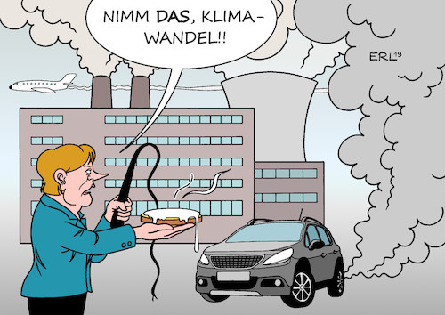 Cartoon: Klimakonzept (medium) by Erl tagged politik,klima,klimawandel,erderwärmung,bundesregierung,groko,cdu,csu,spd,bundeskanzlerin,angela,merkel,klimakanzlerin,klimapolitik,klimaschutz,klimaziele,co2,versagen,verschlafen,klimakonzept,zuckerbrot,und,peitsche,verkehr,suv,fliegen,flugverkehr,industrie,karikatur,erl,politik,klima,klimawandel,erderwärmung,bundesregierung,groko,cdu,csu,spd,bundeskanzlerin,angela,merkel,klimakanzlerin,klimapolitik,klimaschutz,klimaziele,co2,versagen,verschlafen,klimakonzept,zuckerbrot,und,peitsche,verkehr,suv,fliegen,flugverkehr,industrie,karikatur,erl