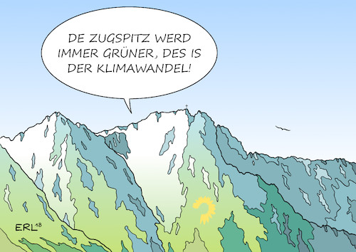 Cartoon: Klimawandel in Bayern (medium) by Erl tagged politik,bayern,wahl,landtagswahl,umfragen,umfragewerte,umfragetief,einbruch,csu,umfragehoch,bündnis,90,die,grünen,klimawandel,klima,erderwärmung,alpen,zugspitze,berge,grün,flüchtlingspolitik,christliche,werte,karikatur,erl,politik,bayern,wahl,landtagswahl,umfragen,umfragewerte,umfragetief,einbruch,csu,umfragehoch,bündnis,90,die,grünen,klimawandel,klima,erderwärmung,alpen,zugspitze,berge,grün,flüchtlingspolitik,christliche,werte,karikatur,erl