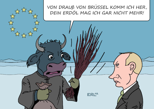 Cartoon: Knecht EUprecht (medium) by Erl tagged politik,krieg,angriff,überfall,wladimir,putin,russland,ukraine,eu,sanktionen,erdöl,boykott,preisdeckel,nikolaus,knecht,ruprecht,rute,europa,stier,karikatur,erl,politik,krieg,angriff,überfall,wladimir,putin,russland,ukraine,eu,sanktionen,erdöl,boykott,preisdeckel,nikolaus,knecht,ruprecht,rute,europa,stier,karikatur,erl