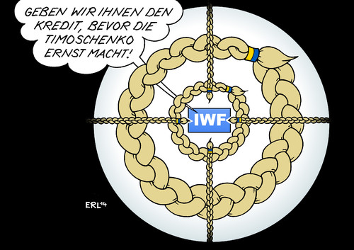 Cartoon: Kredit Ukraine (medium) by Erl tagged ukraine,umsturz,regierung,neu,pleite,staatsbankrott,bankrott,kredit,iwf,julia,timoschenko,telefon,gespräch,mitschnitt,drohung,putin,kalaschnikow,fadenkreuz,zopf,ukraine,umsturz,regierung,neu,pleite,staatsbankrott,bankrott,kredit,iwf,julia,timoschenko,telefon,gespräch,mitschnitt,drohung,putin,kalaschnikow,fadenkreuz,zopf