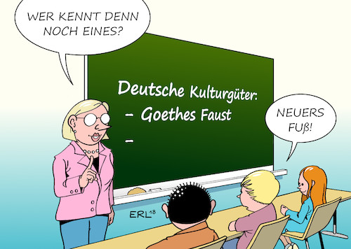 Cartoon: Kulturgüter (medium) by Erl tagged politik,kultur,sport,fußball,nationalmannschaft,freundschaftsspiel,österreich,test,torhüter,torwart,nationaltorhüter,nationaltorwart,manuel,neuer,genesung,mittelfußbruch,fuß,belastbar,fit,wm,weltmeisterschaft,russland,kulturgut,kulturgüter,goethe,faust,schule,unterricht,deutsch,lehrerin,schüler,kinder,tafel,karikatur,erl,politik,kultur,sport,fußball,nationalmannschaft,freundschaftsspiel,österreich,test,torhüter,torwart,nationaltorhüter,nationaltorwart,manuel,neuer,genesung,mittelfußbruch,fuß,belastbar,fit,wm,weltmeisterschaft,russland,kulturgut,kulturgüter,goethe,faust,schule,unterricht,deutsch,lehrerin,schüler,kinder,tafel,karikatur,erl