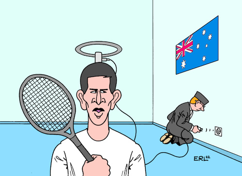 Cartoon: Lichtgestalt (medium) by Erl tagged politik,sport,tennis,novak,djokovic,ungeimpft,corona,virus,pandemie,einreise,australien,ausnahme,genehmigung,widerruf,angaben,unwahr,extrawurst,lichtgestalt,egoismus,star,bevölkerung,lockdown,gericht,richter,visum,ungültig,heiligenschein,strom,steckdose,karikatur,erl,politik,sport,tennis,novak,djokovic,ungeimpft,corona,virus,pandemie,einreise,australien,ausnahme,genehmigung,widerruf,angaben,unwahr,extrawurst,lichtgestalt,egoismus,star,bevölkerung,lockdown,gericht,richter,visum,ungültig,heiligenschein,strom,steckdose,karikatur,erl