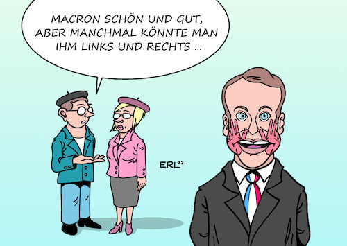 Cartoon: Links und Rechts II (medium) by Erl tagged politik,wahl,parlament,frankreich,präsident,macron,bangen,mehrheit,linksbündnis,links,melenchon,präsidentschaftswahl,herausforderung,rechts,le,pen,watschn,karikatur,erl,politik,wahl,parlament,frankreich,präsident,macron,bangen,mehrheit,linksbündnis,links,melenchon,präsidentschaftswahl,herausforderung,rechts,le,pen,watschn,karikatur,erl