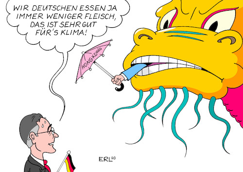 Cartoon: Maas im Dialog mit China (medium) by Erl tagged politik,diplomatie,deutschland,außenminister,heiko,maas,dialog,china,unterdrückung,demokratie,menschenrechte,meinungsfreiheit,hong,kong,uiguren,tibet,drache,ernährung,deutsche,fleisch,konsum,verzicht,flexitarier,vegetarier,veganer,klima,karikatur,erl,politik,diplomatie,deutschland,außenminister,heiko,maas,dialog,china,unterdrückung,demokratie,menschenrechte,meinungsfreiheit,hong,kong,uiguren,tibet,drache,ernährung,deutsche,fleisch,konsum,verzicht,flexitarier,vegetarier,veganer,klima,karikatur,erl