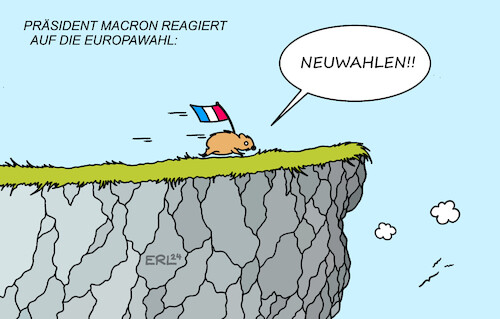 Cartoon: Macron (medium) by Erl tagged politik,europa,wahl,europawahl,frankreich,sie,marine,le,pen,rassemblement,national,rechtsextremismus,reaktion,präsident,emmanuel,macron,neuwahlen,risiko,lemming,lemminge,klippe,karikatur,erl,politik,europa,wahl,europawahl,frankreich,sie,marine,le,pen,rassemblement,national,rechtsextremismus,reaktion,präsident,emmanuel,macron,neuwahlen,risiko,lemming,lemminge,klippe,karikatur,erl