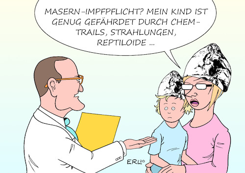 Cartoon: Masern-Impfpflicht (medium) by Erl tagged politik,gesundheit,gesetz,masernimpfpflicht,masern,impfen,pflicht,kita,schule,kinder,schutz,infektion,krankheit,impfgegner,verschwörungstheorie,chemtrails,reptiloide,aluhut,karikatur,erl,politik,gesundheit,gesetz,masernimpfpflicht,masern,impfen,pflicht,kita,schule,kinder,schutz,infektion,krankheit,impfgegner,verschwörungstheorie,chemtrails,reptiloide,aluhut,karikatur,erl