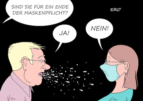 Cartoon: Maskenpflicht (medium) by Erl tagged politik,corona,virus,pandemie,maskenpflicht,diskussion,abschaffung,handel,studie,wirksamkeit,sprechen,niesen,husten,tröpfchen,ansteckung,infektion,karikatur,erl,politik,corona,virus,pandemie,maskenpflicht,diskussion,abschaffung,handel,studie,wirksamkeit,sprechen,niesen,husten,tröpfchen,ansteckung,infektion,karikatur,erl