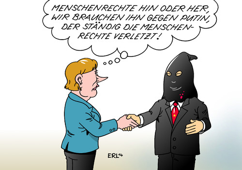 Cartoon: Menschenrechte (medium) by Erl tagged merkel,xi,jinping,deutschland,china,besuch,handel,wirtschaft,menschenrechte,russland,putin,annexion,annektierung,krim,sanktionen,bündnis,henker,scharfrichter,merkel,xi,jinping,deutschland,china,besuch,handel,wirtschaft,menschenrechte,russland,putin,annexion,annektierung,krim,sanktionen,bündnis,henker,scharfrichter