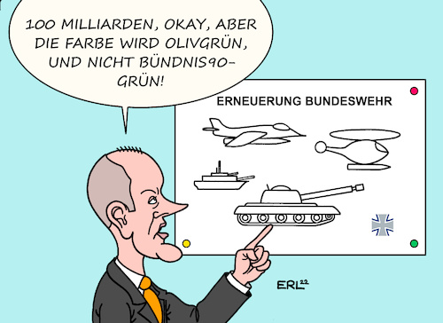 Cartoon: Merz bestimmt mit (medium) by Erl tagged politik,krieg,angriff,überfall,wladimir,putin,russland,ukraine,reaktion,deutschland,ampel,spd,grüne,fdp,aufrüstung,erneuerung,bundeswehr,100,milliarden,zustimmung,union,cdu,csu,friedrich,merz,bedingung,verwendung,militär,karikatur,erl,politik,krieg,angriff,überfall,wladimir,putin,russland,ukraine,reaktion,deutschland,ampel,spd,grüne,fdp,aufrüstung,erneuerung,bundeswehr,100,milliarden,zustimmung,union,cdu,csu,friedrich,merz,bedingung,verwendung,militär,karikatur,erl