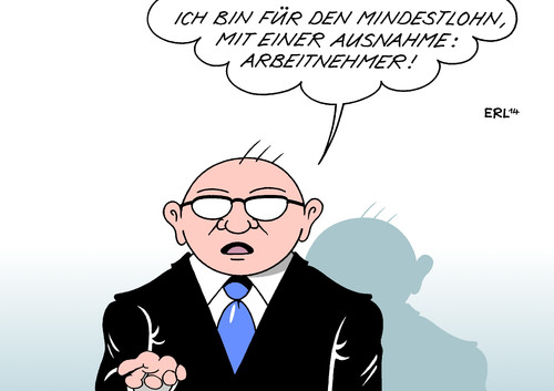 Cartoon: Mindestlohn (medium) by Erl tagged mindestlohn,ausnahme,arbeitnehmer,arbeitgeber,arbeit,lohn,große,koalition,groko,cdu,csu,spd,andrea,nahles,mindestlohn,ausnahme,arbeitnehmer,arbeitgeber,arbeit,lohn,große,koalition,groko,cdu,csu,spd,andrea,nahles