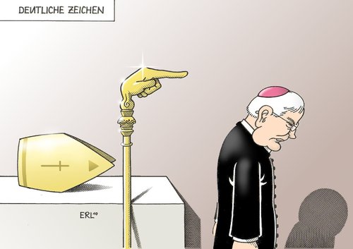 Cartoon: Mixa (medium) by Erl tagged mixa,bischof,rücktritt,druck,aufforderung,bischofskonferenz,zeichen,deutlich,verzeihung,watschn,ohrfeige,mixa,bischof,druck,rücktritt,aufforderung,bischofskonferenz,zeichen,deutlich,verzeihung,watschn,ohrfeige,religion,kirche,skandal