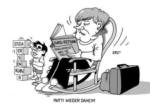 Mutti wieder daheim