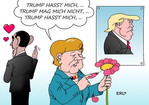 Cartoon: Nach Obama (medium) by Erl tagged usa,präsident,barack,obama,amtszeit,ende,verhältnis,bundeskanzlerin,angela,merkel,zuneigung,freundschaft,zukunft,donald,trump,ungewissheit,abneigung,liebe,hass,blume,karikatur,erl,usa,präsident,barack,obama,amtszeit,ende,verhältnis,bundeskanzlerin,angela,merkel,zuneigung,freundschaft,zukunft,donald,trump,ungewissheit,abneigung,liebe,hass,blume,karikatur,erl