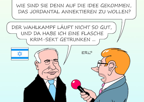 Cartoon: Netanjahu (medium) by Erl tagged politik,israel,ministerpräsident,benjamin,netanjahu,wahlkampf,versprechen,wahlsieg,annexion,jordantal,palästina,palästinenser,nahost,konflikt,nahostkonflikt,vorbild,krim,russland,wladimir,putin,karikatur,erl,politik,israel,ministerpräsident,benjamin,netanjahu,wahlkampf,versprechen,wahlsieg,annexion,jordantal,palästina,palästinenser,nahost,konflikt,nahostkonflikt,vorbild,krim,russland,wladimir,putin,karikatur,erl