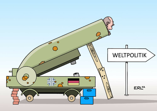 Cartoon: Neuer Kurs (medium) by Erl tagged politik,angriffskrieg,krieg,angriff,überfall,invasion,russland,ukraine,bundeskanzler,scholz,deutschland,kurs,änderung,waffenlieferungen,außenpolitik,gestaltung,stärkung,bundeswehr,mängel,weltpolitik,karikatur,erl,politik,angriffskrieg,krieg,angriff,überfall,invasion,russland,ukraine,bundeskanzler,scholz,deutschland,kurs,änderung,waffenlieferungen,außenpolitik,gestaltung,stärkung,bundeswehr,mängel,weltpolitik,karikatur,erl