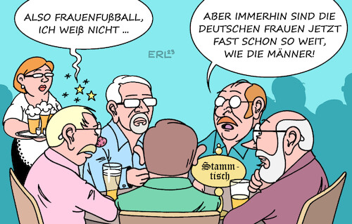 Cartoon: Niederlage gegen Kolumbien (medium) by Erl tagged politik,sport,fußball,frauen,frauenfußball,weltmeisterschaft,wm,2023,australien,neuseeland,deutschland,dfb,team,niederlage,kolumbien,stammtisch,männer,karikatur,erl,politik,sport,fußball,frauen,frauenfußball,weltmeisterschaft,wm,2023,australien,neuseeland,deutschland,dfb,team,niederlage,kolumbien,stammtisch,männer,karikatur,erl