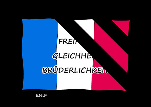 Cartoon: Nizza I (medium) by Erl tagged nizza,frankreich,nationalfeiertag,anschlag,lastwagen,terror,terrorismus,tod,tote,verletzte,trauer,angst,freiheit,gleichheit,brüderlichkeit,liberte,egalite,fraternite,französische,revolution,flagge,karikatur,erl,nizza,frankreich,nationalfeiertag,anschlag,lastwagen,terror,terrorismus,tod,tote,verletzte,trauer,angst,freiheit,gleichheit,brüderlichkeit,liberte,egalite,fraternite,französische,revolution,flagge,karikatur,erl