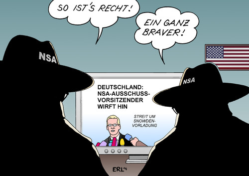 Cartoon: NSA-Ausschuss (medium) by Erl tagged nsa,untersuchungsausschuss,geheimdiens,usa,überwachung,abhöraffäre,eu,deutschland,internet,telefon,email,smartphone,aufarbeitung,ausschuss,vorsitz,clemens,binninger,cdu,streit,vorladung,zeuge,edward,snowden,whistleblower,nsa,untersuchungsausschuss,geheimdiens,usa,überwachung,abhöraffäre,eu,deutschland,internet,telefon,email,smartphone,aufarbeitung,ausschuss,vorsitz,clemens,binninger,cdu,streit,vorladung,zeuge,edward,snowden,whistleblower