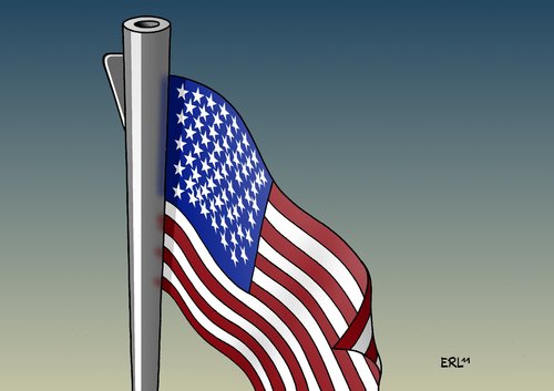 Cartoon: O say can you see... (medium) by Erl tagged teaparty,waffenbesitz,waffen,waffe,hymne,flagge,gewalt,usa,usa,gewalt,flagge,waffe,waffen,waffenbesitz,teaparty