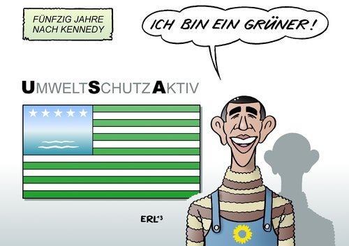 Cartoon: Obama Klimaschutz (medium) by Erl tagged usa,umweltverschmutzung,co2,klimaschutz,erderwärmung,führungsrolle,präsident,obama,grün,grüner,fünfzig,jahre,rede,kennedy,berlin,berliner,usa,umweltverschmutzung,co2,klimaschutz,erderwärmung,führungsrolle,präsident,obama,grün,grüner,fünfzig,jahre,rede,kennedy,berlin,berliner