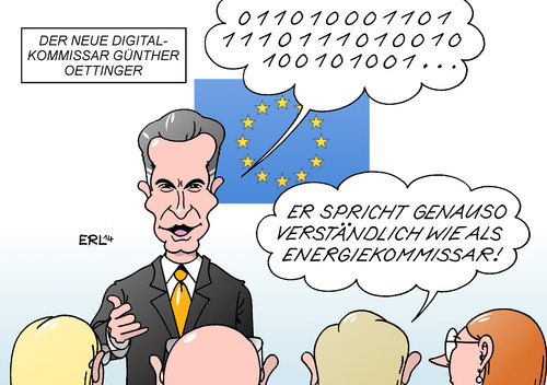 Cartoon: Oettinger (medium) by Erl tagged eu,kommissar,günther,oettinger,digital,internet,neue,medien,null,eins,sprache,rede,verständlichkeit,energiekommissar,deutschland,europa,posten,eu,kommissar,günther,oettinger,digital,internet,neue,medien,null,eins,sprache,rede,verständlichkeit,energiekommissar,deutschland,europa,posten