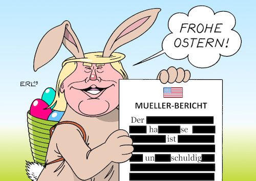 Cartoon: Osterhase Trump (medium) by Erl tagged politik,usa,präsident,donald,trump,verdacht,wahlkampf,zusammenarbeit,russland,untersuchung,sonderermittler,robert,mueller,entlastung,bericht,stellen,geschwärzt,osterhase,ostern,eier,karikatur,erl,politik,usa,präsident,donald,trump,verdacht,wahlkampf,zusammenarbeit,russland,untersuchung,sonderermittler,robert,mueller,entlastung,bericht,stellen,geschwärzt,osterhase,ostern,eier,karikatur,erl