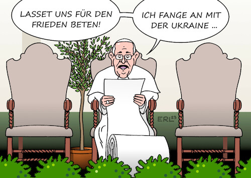 Cartoon: Papst Franziskus (medium) by Erl tagged politik,glaube,religion,kirche,katholisch,papst,franziskus,vatikan,ostern,segen,ostersegen,urbi,et,orbi,gebet,frieden,ukraine,liste,lang,karikatur,erl,politik,glaube,religion,kirche,katholisch,papst,franziskus,vatikan,ostern,segen,ostersegen,urbi,et,orbi,gebet,frieden,ukraine,liste,lang,karikatur,erl