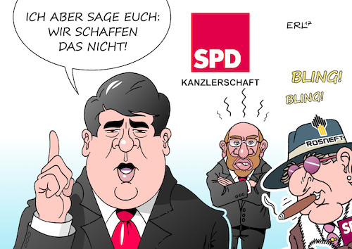 Cartoon: Parteifreunde (medium) by Erl tagged gerhard,schröder,altkanzler,ex,bundeskanzler,engagement,rosneft,konzern,mineralöl,oel,eu,sanktionen,bundestagswahl,schaden,martin,schulz,kanzlerkandidat,thema,gerechtigkeit,außenminister,gabriel,einschätzung,wahl,verloren,wahlsieg,unmöglich,wir,schaffen,das,merkel,karikatur,erl,gerhard,schröder,altkanzler,ex,bundeskanzler,engagement,rosneft,konzern,mineralöl,oel,eu,sanktionen,bundestagswahl,schaden,martin,schulz,kanzlerkandidat,thema,gerechtigkeit,außenminister,gabriel,einschätzung,wahl,verloren,wahlsieg,unmöglich,wir,schaffen,das,merkel,karikatur,erl