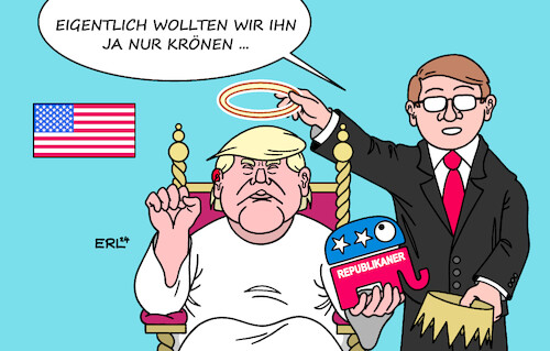 Cartoon: Parteitag Republikaner (medium) by Erl tagged politik,demokratie,usa,wahlkampf,schüsse,donald,trump,expräsident,kandidat,wahl,präsidentschaftswahl,foto,bild,blut,faust,ohr,märtyrer,parteitag,republikaner,krönung,heiligsprechung,karikatur,erl,politik,demokratie,usa,wahlkampf,schüsse,donald,trump,expräsident,kandidat,wahl,präsidentschaftswahl,foto,bild,blut,faust,ohr,märtyrer,parteitag,republikaner,krönung,heiligsprechung,karikatur,erl