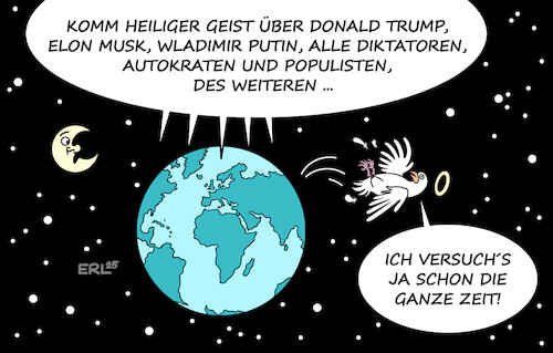 Cartoon: Pfingsten (medium) by Erl tagged politik,pfingsten,heiliger,geist,taube,erleuchtung,immun,trump,musk,putin,diktatoren,autokraten,populisten,karikatur,erl,politik,pfingsten,heiliger,geist,taube,erleuchtung,immun,trump,musk,putin,diktatoren,autokraten,populisten,karikatur,erl
