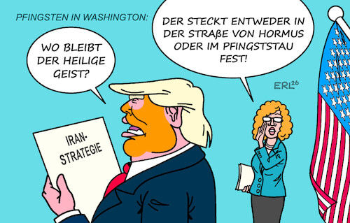 Cartoon: Pfingsten (medium) by Erl tagged politik,usa,trump,irankrieg,strategie,wirr,konzeptlos,pfingsten,heiliger,geist,straße,von,hormus,stau,auto,pfingststau,karikatur,erl,politik,usa,trump,irankrieg,strategie,wirr,konzeptlos,pfingsten,heiliger,geist,straße,von,hormus,stau,auto,pfingststau,karikatur,erl