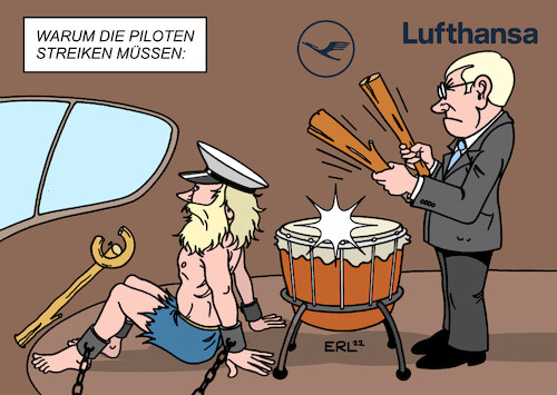 Cartoon: Pilotenstreik (medium) by Erl tagged politik,streik,piloten,pilotinnen,lufthansa,gehalt,konzern,umbau,struktur,reisende,verständnis,gering,ärger,groß,sklaven,galeere,galeerensklaven,sklaventreiber,trommel,karikatur,erl,politik,streik,piloten,pilotinnen,lufthansa,gehalt,konzern,umbau,struktur,reisende,verständnis,gering,ärger,groß,sklaven,galeere,galeerensklaven,sklaventreiber,trommel,karikatur,erl