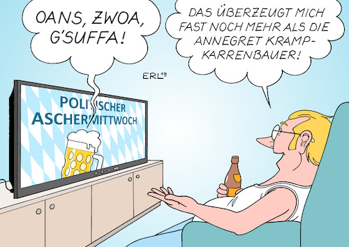 Cartoon: Politischer Aschermittwoch (medium) by Erl tagged politik,aschermittwoch,bierzelt,reden,populismus,derb,deftig,karneval,fasnacht,fasching,annegret,kramp,karrenbauer,witz,gürtellinie,intersexualität,entrüstung,bier,maß,fernsehen,karikatur,erl,politik,aschermittwoch,bierzelt,reden,populismus,derb,deftig,karneval,fasnacht,fasching,annegret,kramp,karrenbauer,witz,gürtellinie,intersexualität,entrüstung,bier,maß,fernsehen,karikatur,erl